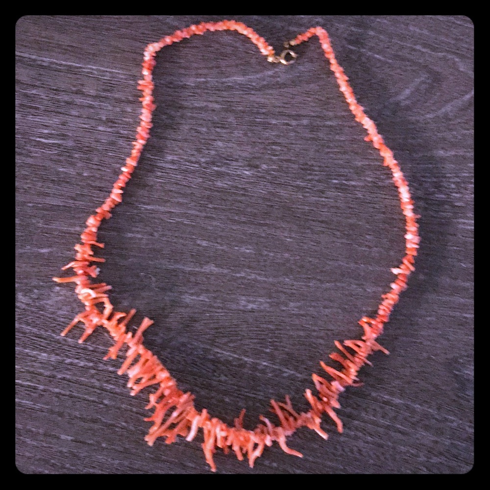 Pink coral necklace